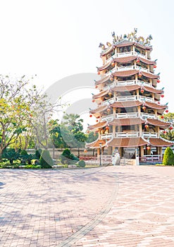 beautiful architecture at dragon museum in Suphanburi