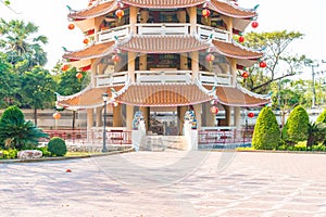 beautiful architecture at dragon museum in Suphanburi