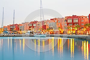 Beautiful architecture of Hurghada Marina