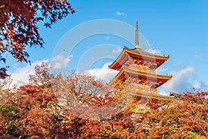 Beautiful Architecture in Kiyomizu-dera Temple Kyoto,.