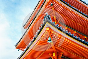 .Beautiful Architecture in Kiyomizu-dera Temple Kyoto, Japan