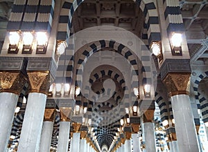 Inside of Masjid al-Nabawi