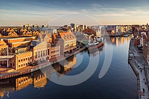 Beautiful architecture of the old town in Gdansk. Poland