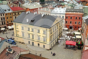 Beautiful architecture of the old town in Lublin