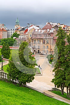 Beautiful architecture of the old town in Lublin