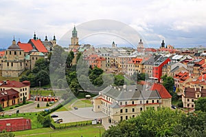 Beautiful architecture of the old town in Lublin