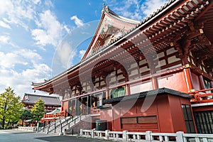 Beautiful Architecture at Sensoji Temple around Asakusa area in