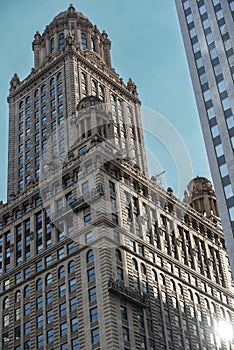 Beautiful architecture skyscrapers of Chicago