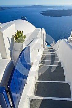 Beautiful architecture with stairs to the sea