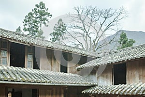 Beautiful architecture wooden houses, Vuong's House palace