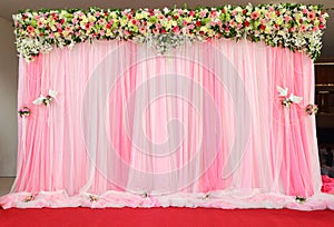 Beautiful arrangement backdrop flowers.