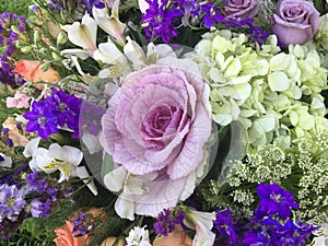 Beautiful arrangement  spring flowers photo