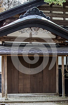 Beautiful art and architecture of old wooden house in Samurai District of Kakunodate,Akita,Tohoku,Japan