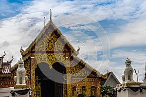 Beautiful art, religious places and religious objects of Wat Jedyod, Chiang Rai, Thailand. Wat Chet Yot is a temple that has been