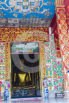 Beautiful art, religious places and religious objects of Wat Jedyod, Chiang Rai, Thailand. Wat Chet Yot is a temple that has been