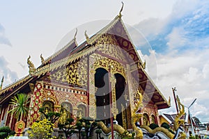 Beautiful art, religious places and religious objects of Wat Jedyod, Chiang Rai, Thailand. Wat Chet Yot is a temple that has been