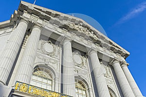 Beautiful art of San Francisco`s city hall in San Francisco, CA