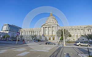 Beautiful art of San Francisco`s city hall in San Francisco, CA