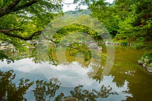 Beautiful artificial lake located in Gio disctrict at Kyoto