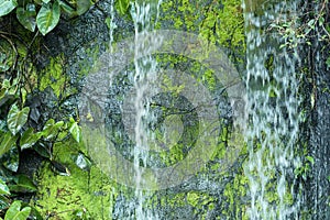 Beautiful artificial waterfall