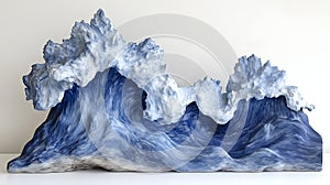 A beautiful artistic sculpture depicting a powerful ocean wave