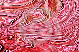 Beautiful artistic texture. Abstract painted waves. Pink marble.