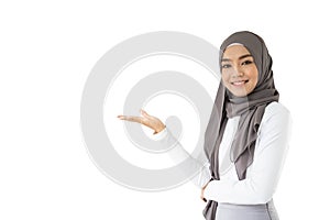 Beautiful Asian business muslim woman`s portrait