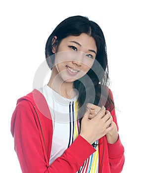 Beautiful Asian girl smiling