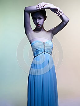 Beautiful asian woman. Fashion studio portrait of beautiful woman