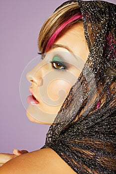 Beautiful asian woman with makeup