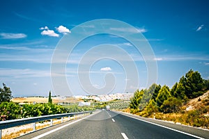 Beautiful Asphalt Freeway, Motorway, Highway Open Road. Travel R