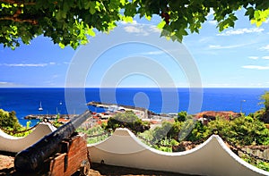 Beautiful Atlantic landscape from miradouro of Lajes das Flores photo