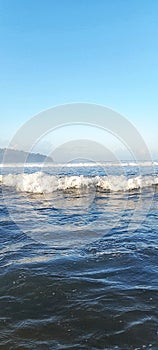 the beautiful atmosphere on the beach in the morning