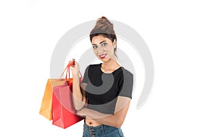 Beautiful atractive girl shopping