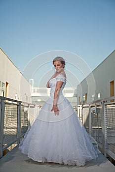 Beautiful attractive caucasian bride