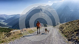 Beautiful Austrian Alps in Soelden, Tyrol, Ice Q peak at 3.200 meters height