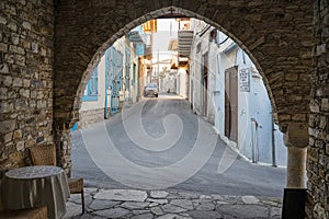 Beautiful authentic cypriot houses and streets in old Lefkara village. Larnaca District, Cyprus