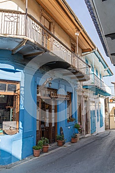 Beautiful authentic cypriot houses and streets in old Lefkara village. Larnaca District, Cyprus