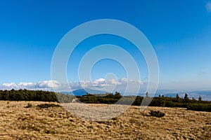 Beautiful autumn Beskidy mountains landscape