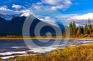 Beautiful autumn Canadian Landscape, Jasper National Park, Alberta, Canada