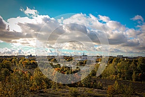 Beautiful autumn cityscape in Helsinki