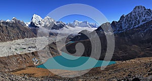 Beautiful autumn day in the Gokyo valley, Nepal.