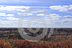 Beautiful autumn day in Minnesota with lovely cloud formations