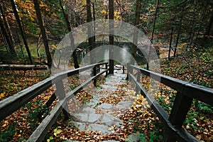 Beautiful autumn foggy Babia Gora