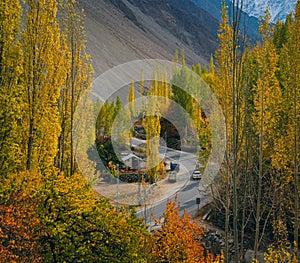 Beautiful Autumn in Gulmit Gojal Hunza North Pakistan