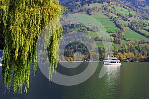 Beautiful autumn image on the shores of Lake Zeller