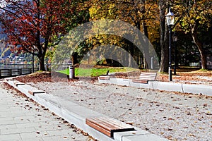 Beautiful autumn image on the shores of Lake Zeller