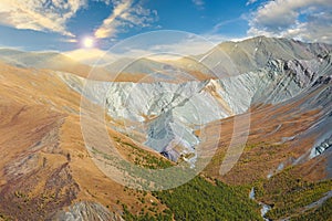 Beautiful autumn landscape, Altai mountains Russia.