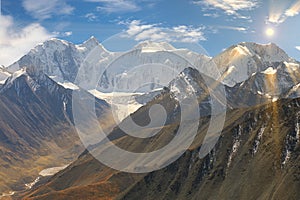 Beautiful autumn landscape, Altai mountains Russia. photo