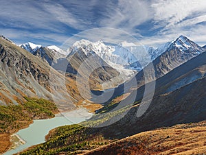 Beautiful autumn landscape, Altai mountains Russia. photo